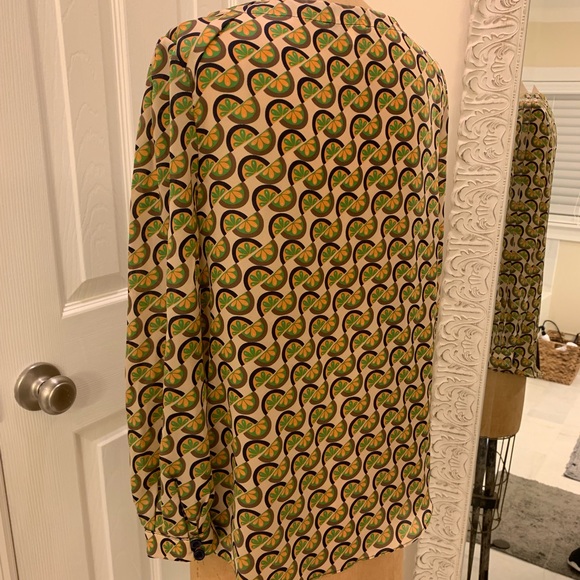 Retro pattern flowy top - Picture 4 of 5